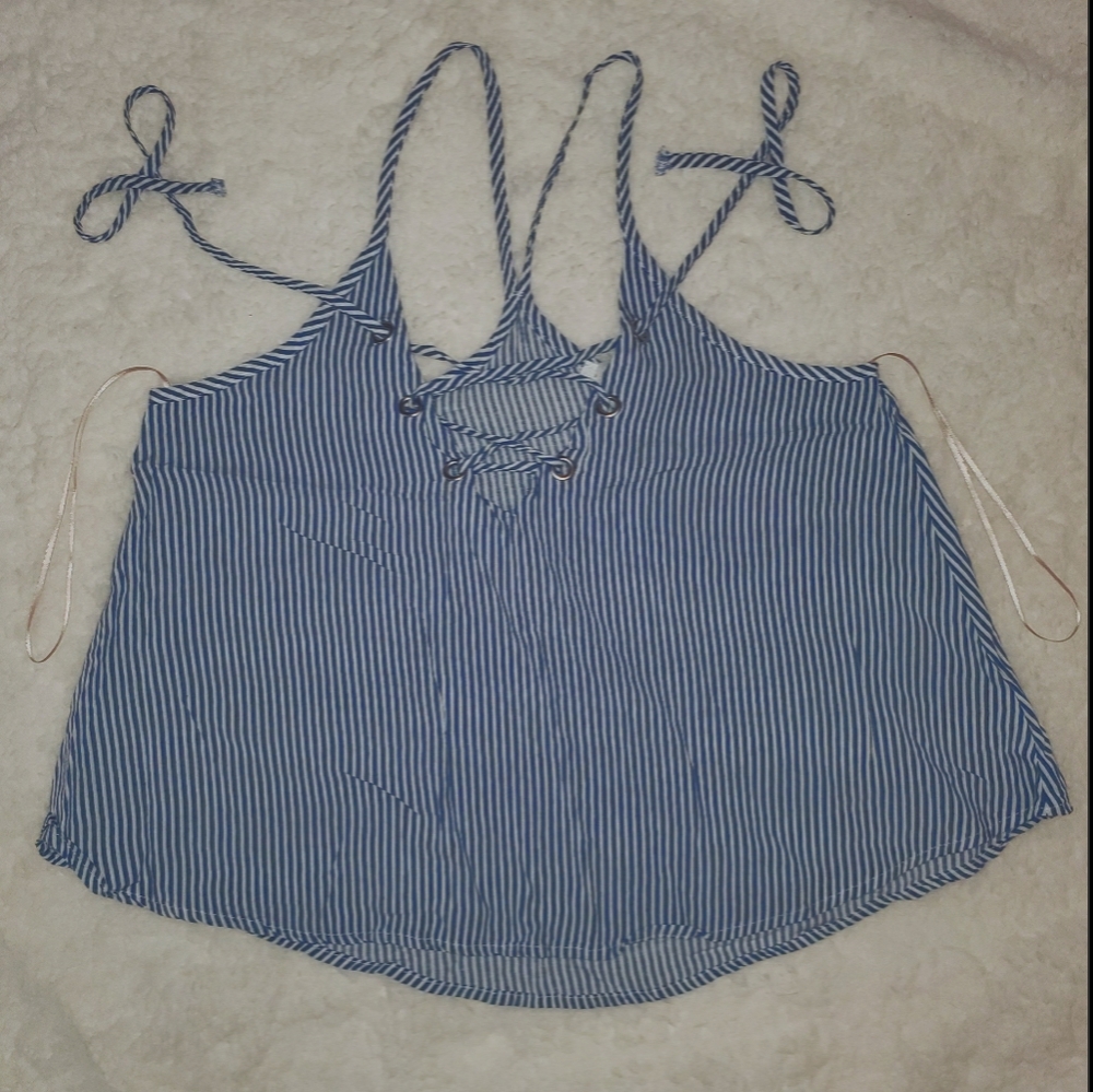 FLOWY STRIPED TANK TOP